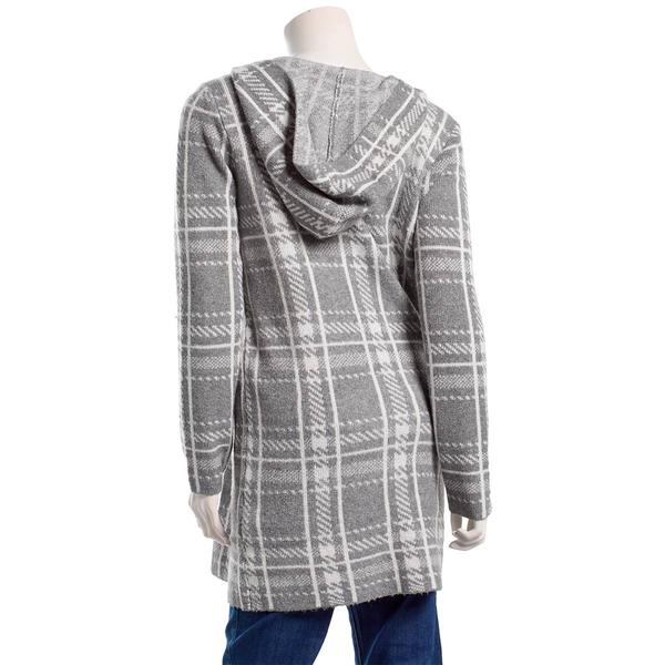 Womens Love Scarlett Long Sleeve Houndstooth Hooded Cardigan