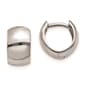Gold Classics(tm) 14kt. White Gold Hinged Wide Hoop Earrings - image 1