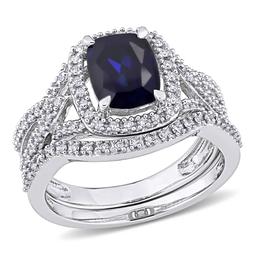 Gemstone Classics(tm) 10kt. Rose Gold Lab Created Sapphire Ring