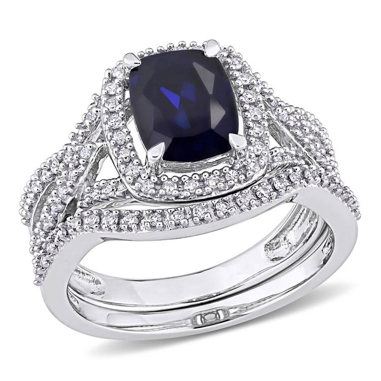 Gemstone Classics(tm) 10kt. Rose Gold Lab Created Sapphire Ring