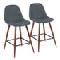 LumiSource Pebble Mid-Century Modern Counter Stools - Set of 2 - image 1