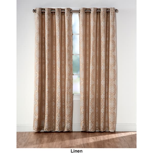 Coventry Quarterfoil Jacquard Grommet Curtain Panel