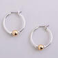 Gloria Vanderbilt Two-Tone Ball Hoop Earrings - image 1