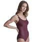 Womens DKNY Textured Front Solid One Piece Swimsuit - image 3