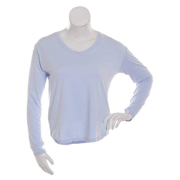 Womens RBX Peached V-Neck Long Sleeve Tee - image 