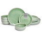 Sango Asher 12pc. Green Dinnerware Set with Reactive Glaze - image 1