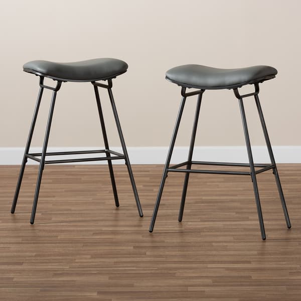 Baxton Studio Jette 2 Piece Bar Stool Set