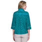 Plus Size Ali Miles 3/4 Sleeve Faded Floral Blouse - image 2