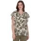 Womens Ruby Rd. Sedona Escape Flutter Sleeve Tropical Blouse - image 1