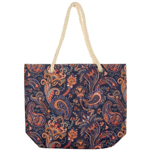 Renshun Fall Paisley Canvas Tote