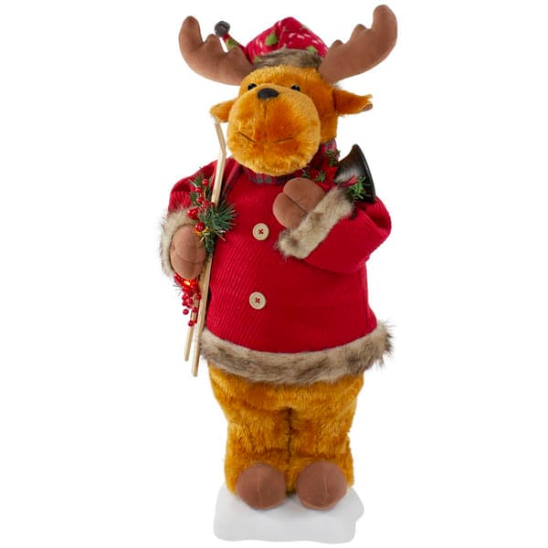 Northlight Seasonal 24in. Animated Musical Moose Christmas Figure
