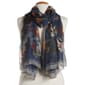Womens Renshun Oversized Large Floral Silk-Chiffon Oblong Scarf - image 1