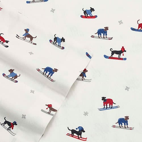 Eddie Bauer Ski Patrol Flannel Sheet Set