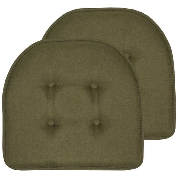 Sweet Home Collection Solid U-Shaped Memory Foam Chair Cushions