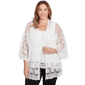 Plus Women''s Solid Lace Kimono - image 1