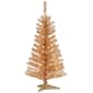 National Tree 4ft. Champagne Tinsel Tree with Clear Lights - image 1