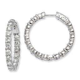 Sterling Silver 28mm x 28mm Hoop Earrings