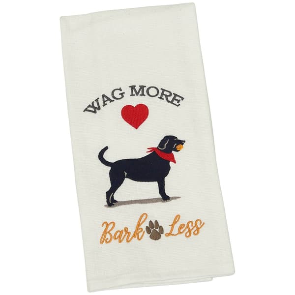Essential Kitchen Wag Dog Embroidered Kitchen Towel - image 