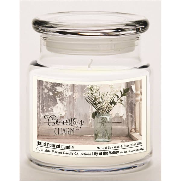Courtside Market(R) Country 16oz. Lily of the Valley Jar Candle - image 