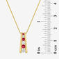 Gemstone Classics™ Lab Grown Ruby & Sapphire Ladder Pendant - image 3