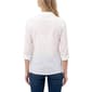 Womens NY Collection Long Sleeve Spread Collar Blouse - image 2