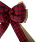 Northlight Burlap and Buffalo Plaid 16 Loop Christmas Bow - image 3