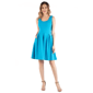 Plus Size 24/7 Comfort Apparel Pleated Pocket Maternity Dress - image 1
