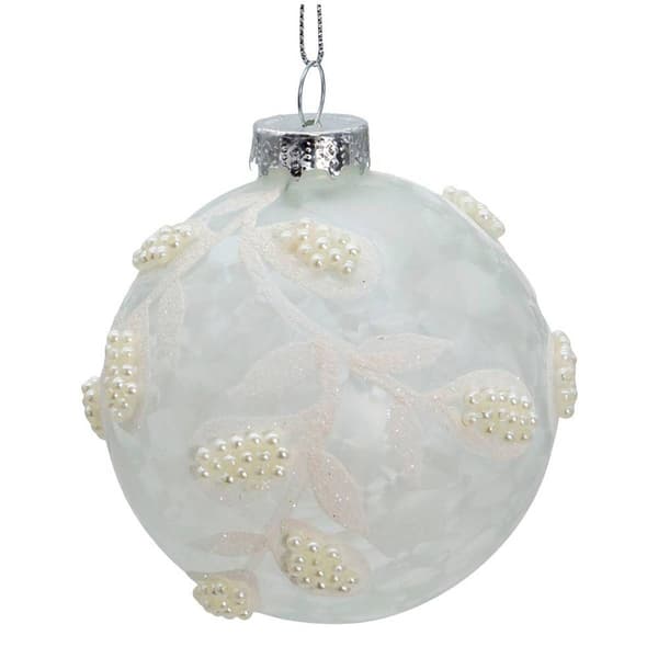 Kurt Adler 6pc. Glass White Pearl Ball Ornament Set