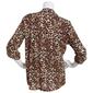 Womens Emily Daniels 3/4 Sleeve Disco Dots Blouse - Brown Animal - image 2