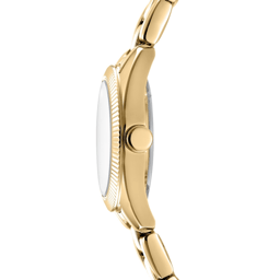 Womens DKNY Mini Silver Dial Gold Bracelet Watch - DK1L125M0025