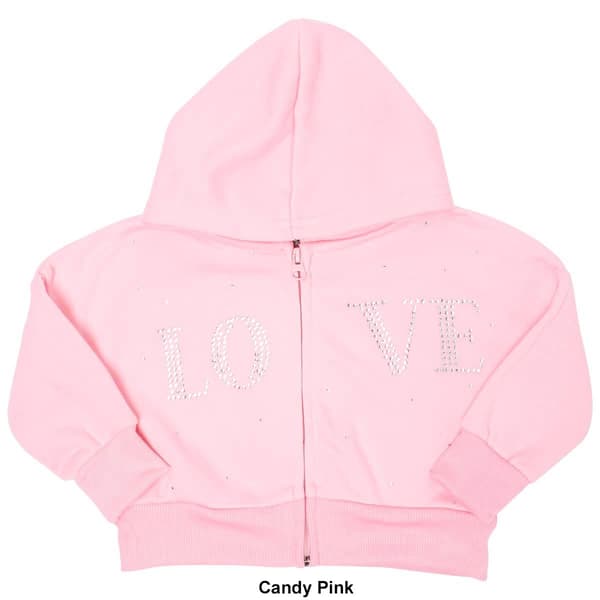 Toddler Girl Star Ride&#174; Rhinestone Love Zip Up Hoodie