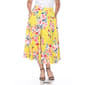 Plus Size White Mark Tasmin Spring Floral Flare Midi Skirt - image 4