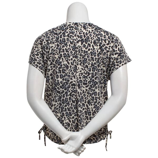 Plus Size French Laundry Short Dolman Sleeve Leopard Tee