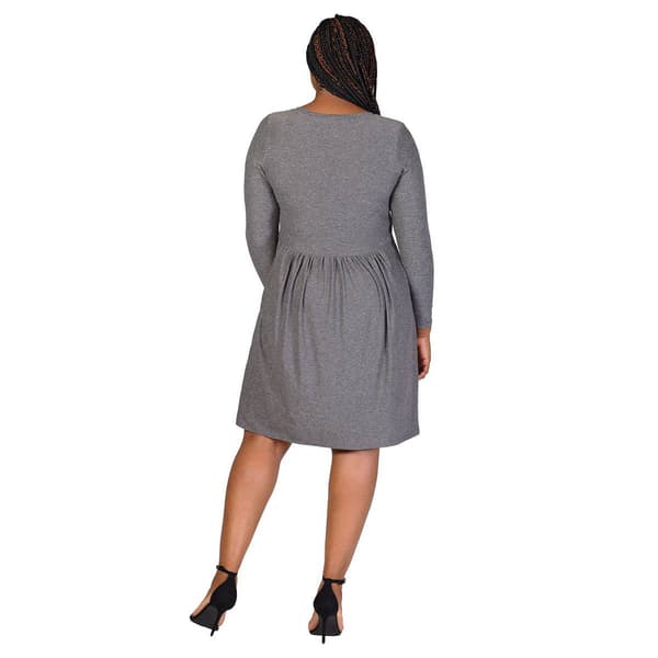 Plus Size 24/7 Comfort Apparel Babydoll Knee Length Dress