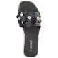 Womens Ashley Blue Rhinestone Flower Band Slide Sandals - image 5