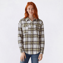 Juniors No Comment Plaid Oversized Flannel