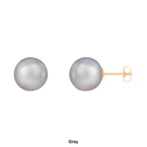 Splendid Pearls 14kt. Gold 10mm Round Pearl Stud Earrings