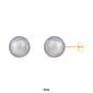 Splendid Pearls 14kt. Gold 10mm Round Pearl Stud Earrings - image 4