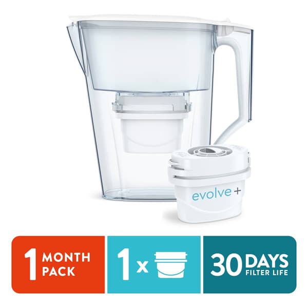 Aqua Optima Water Filter Pitcher w/ with 1 Evolve+ Filter