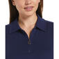Womens Rafaella&#174; Sleeveless Zip Solid Luxe Rib Polo - image 3