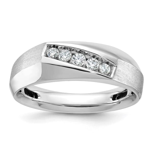 Mens Gentlemens Classics(tm) 14kt. White Gold 1/4ctw. Diamond Ring - image 