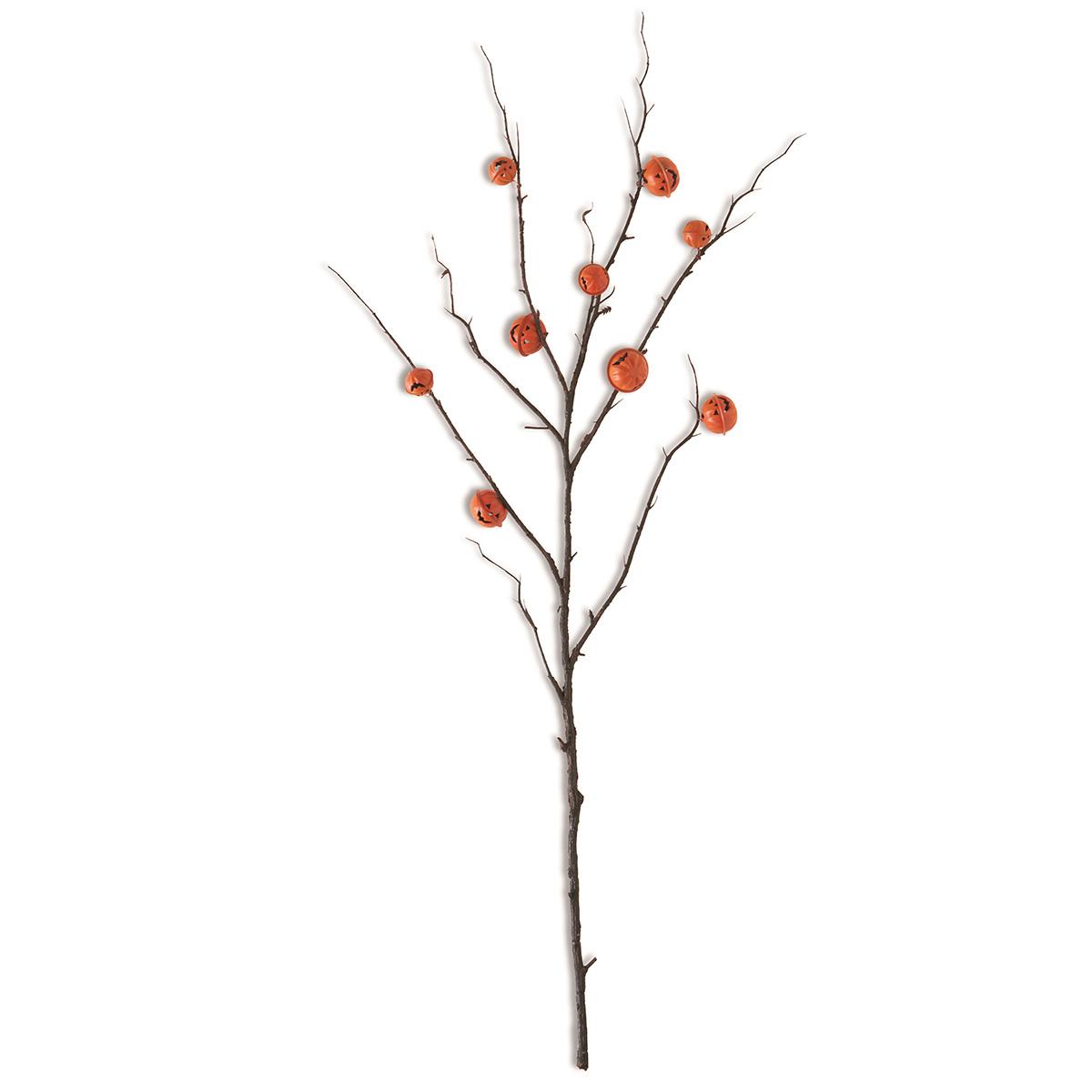 K&K Interiors 36in. Orange Jack-O-Lantern Pumpkin Artificial Stem