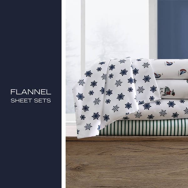 Nautica Holiday Sails Flannel Sheet Set