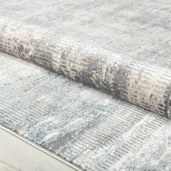 Rugs America&#8482; Auden Silver Mirror Transitional Rectangle Area Rug