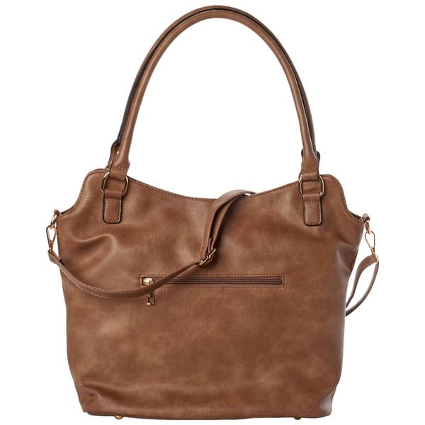 DS Fashion NY Double Handle Zip Front Pocket Tote