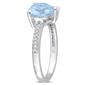 Gemstones Classics&#8482;  Sky Blue Topaz & Morganite Toi et Moi Ring - image 4