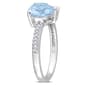 Gemstones Classics™  Sky Blue Topaz & Morganite Toi et Moi Ring - image 4