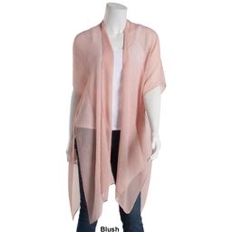 Womens Adrienne Vittadini Pleated Oversize Mesh Kimono