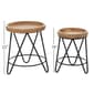 9th & Pike® Round Wood And Metal Accent Table - Set Of 2 - image 4