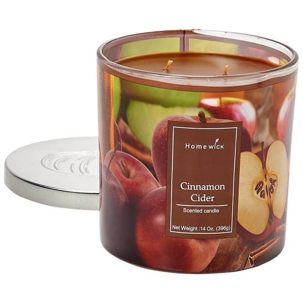 Homewick 14oz. Cinnamon Cider 3-Wick Jar Candle - image 